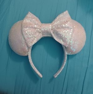 White Sequin Disney Ears